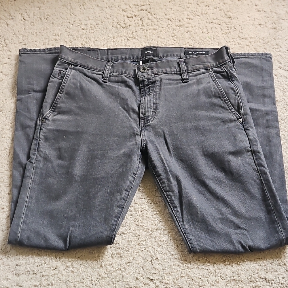 RVCA Slashers Gray Denim Jeans